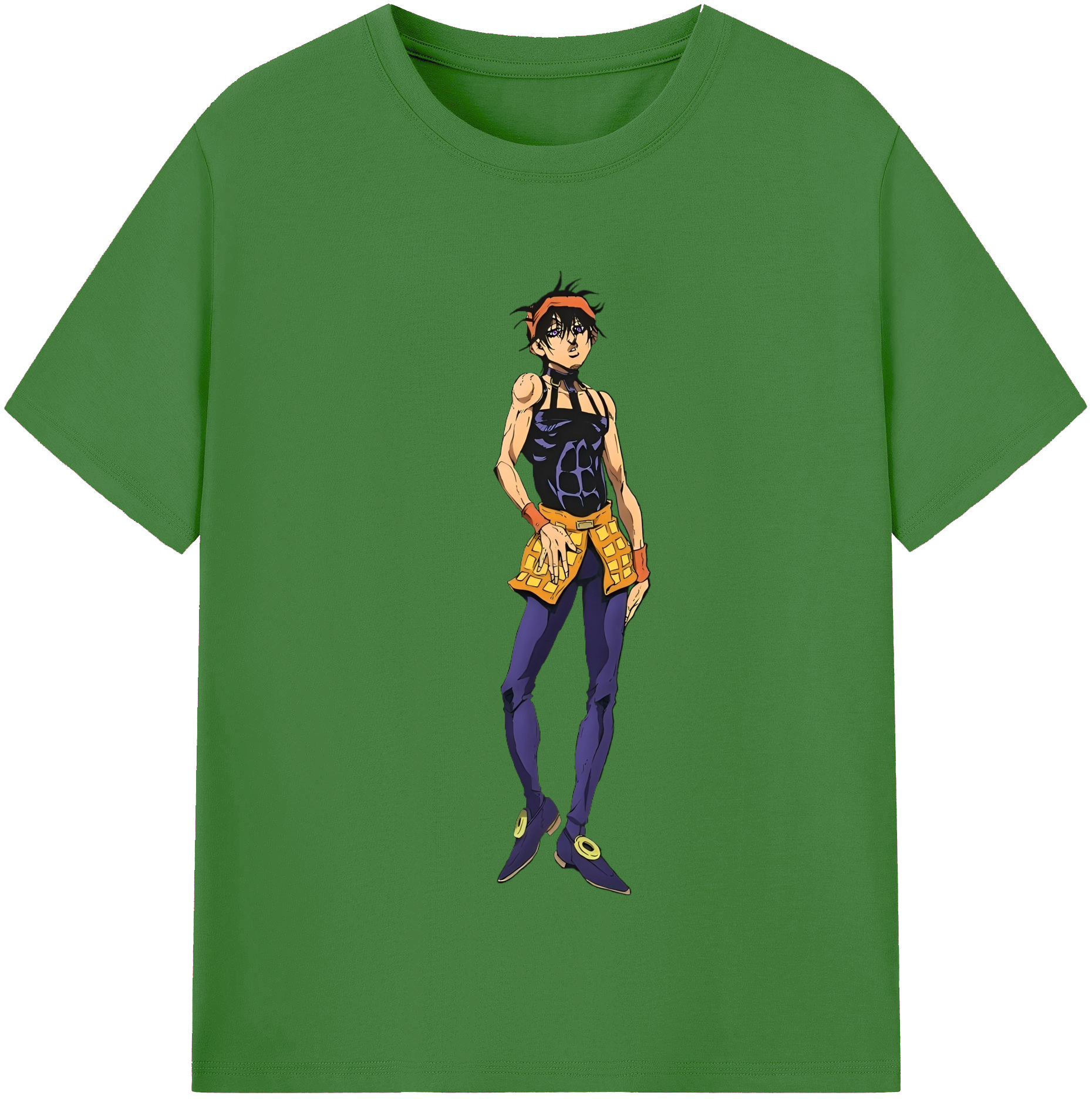 （画像用） ジョジョの奇妙な冒険 ナランチャ?ギルガ JoJo's Bizarre Adventure Narancia Ghirga レディースカジュアルプリントTシャツ（綿100％）
